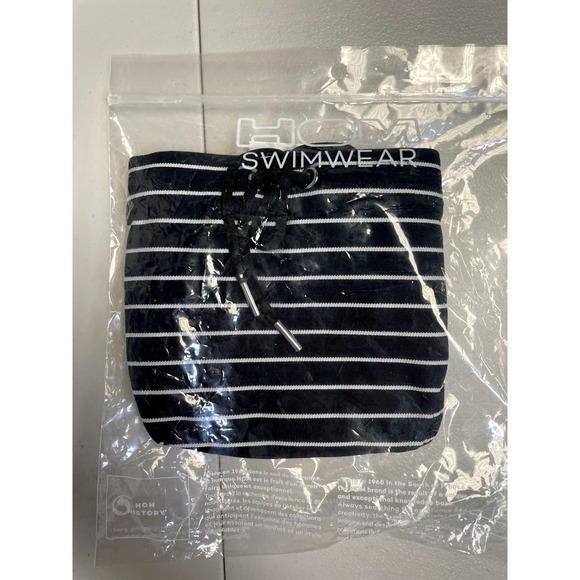 HOM NEW Venezuela Micro Swim Briefs Swimming Trunks Striped Black Size 2XL - Picture 7 of 7